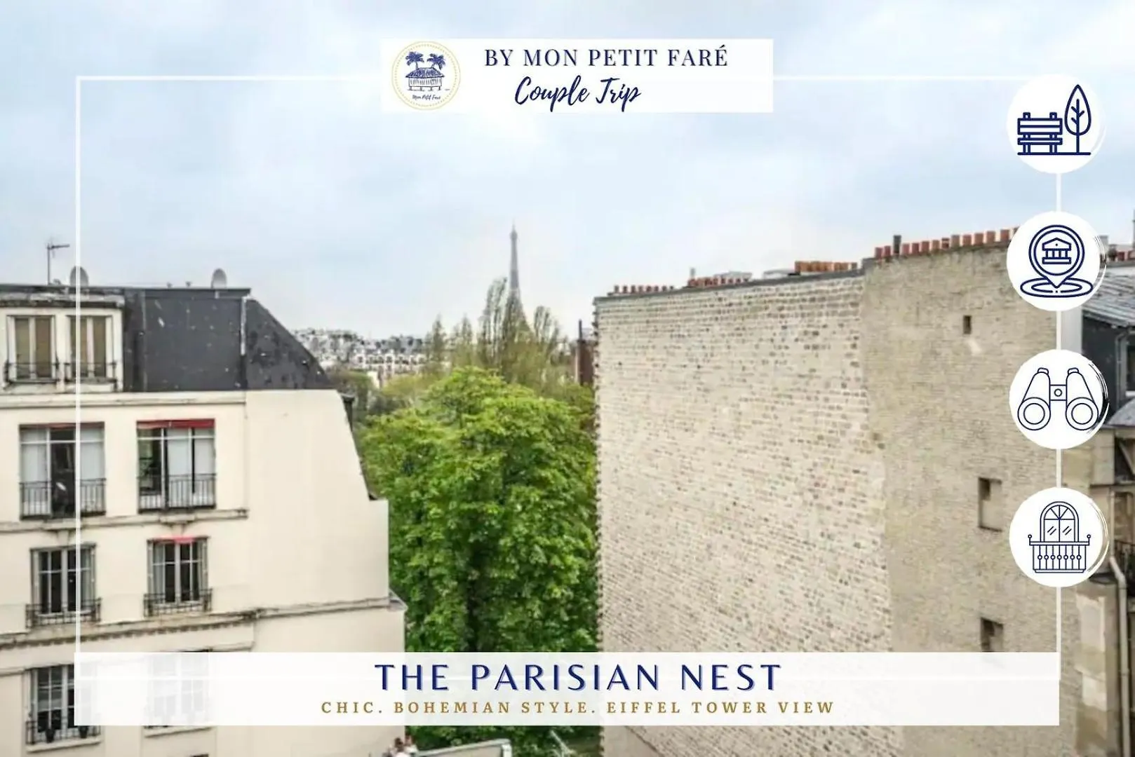 Le Nid Parisien - Chic - Vue Tour Eiffel Apartment France